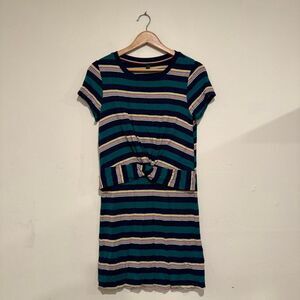 Tommy Hilfiger Nautical Midi Striped Dress Size Large